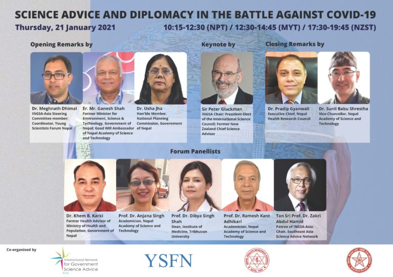 Science Advice and Diplomacy in the Battle against COVID-19 – Webinar – Nepal, January 2021