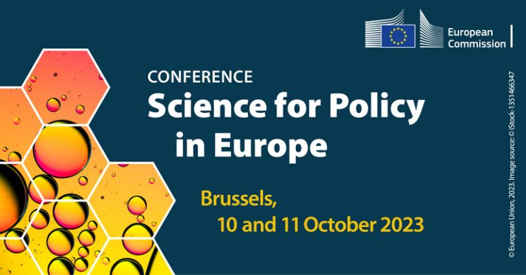 Science for Policy in Europe Conference – 10-11 October 2023 – Register now