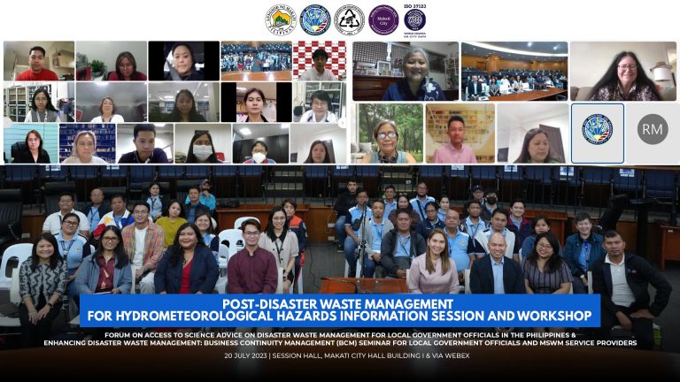 Grassroots Workshop – Science Advice on Disaster Waste Management – Philippines, July 2023