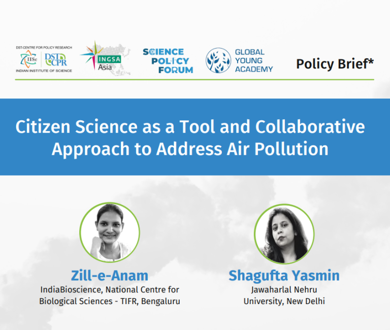 Workshop Outcomes – Policy Brief: Citizen Science as a Tool and Collaborative Approach to Address Air Pollution, June 2022